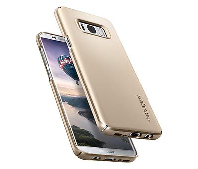 Always Hurry up autobiography כיסוי לטלפון Spigen Thin Fit Samsung Galaxy S8 בצבע זהב - יבואן רשמי