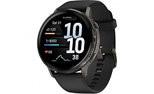 שעון ספורט חכם גרמין GARMIN Venu 4 – גודל 45 מ''מ – גוף פלדת אל-חלד – רצועת סיליקון – צבע שחור